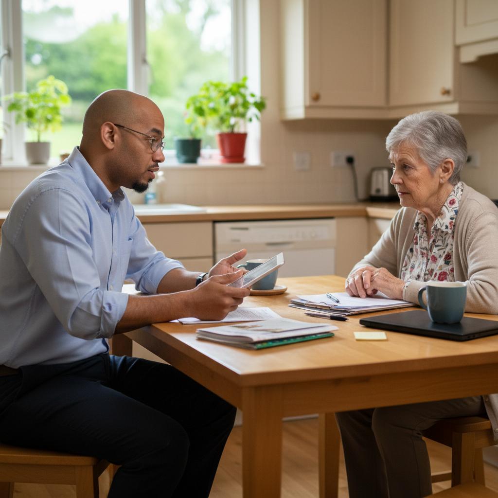 Independent Medicare broker Timothy Gibson consulting with a client in Tampa Bay Florida